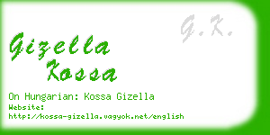 gizella kossa business card